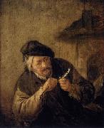 Adriaen van ostade Cutting the Feather oil painting artist